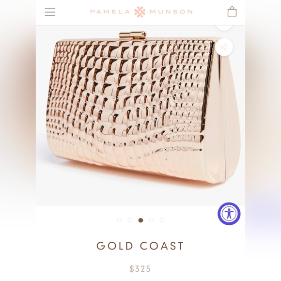 Pamela Munson Gold Coast metal evening bag with strap, $325 - Picture 2 of 5
